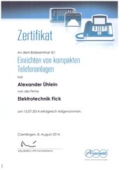 Alexander Ühlein Einrichtung von kompakten Telefonanlagen